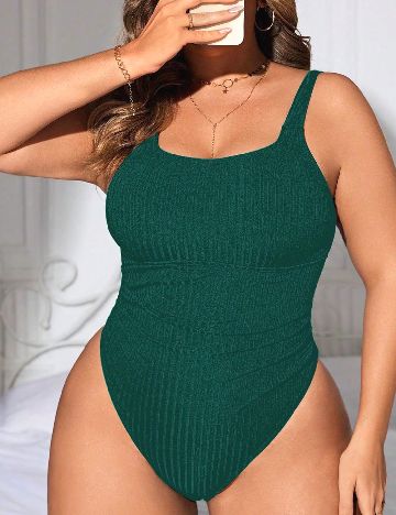 Costum de baie SHEIN CURVE, verde