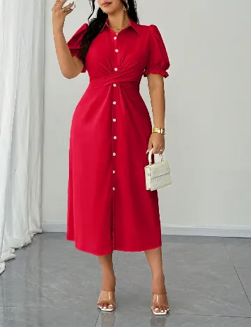 Rochie medie SHEIN CURVE, rosu