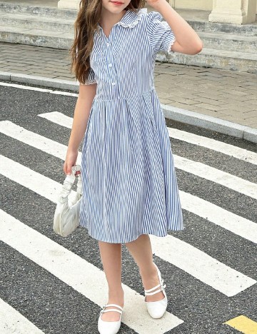 Rochie Shein Kids, albastru/alb
