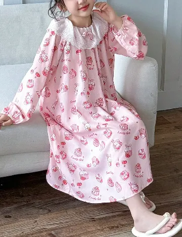 Rochie de noapte Shein Kids, roz
