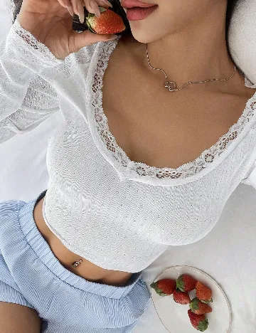 Top SHEIN, alb