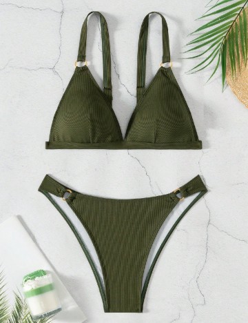 Costum de baie SHEIN, verde