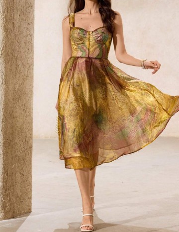 Rochie medie Aveloria, verde
