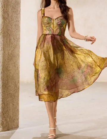 Rochie medie Aveloria, verde