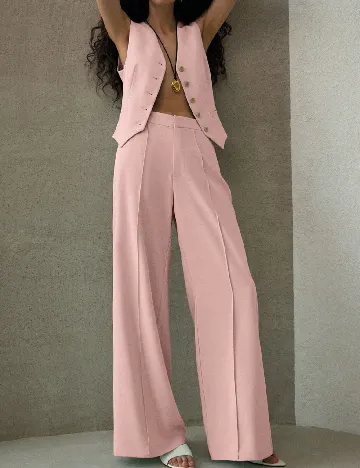 Pantaloni MOTF, roz