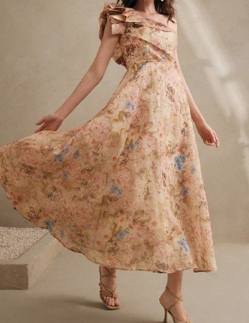 Rochie lunga Anewsta, mix culori
