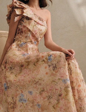 Rochie lunga Anewsta, mix culori