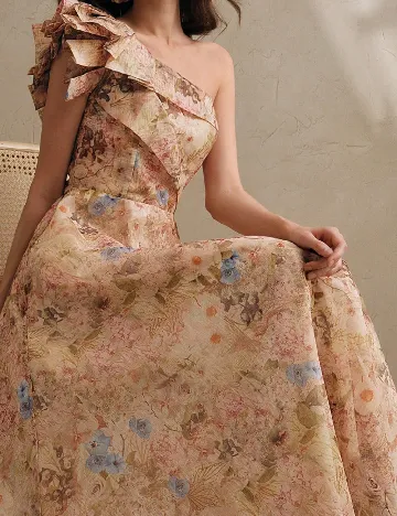 Rochie lunga Anewsta, mix culori