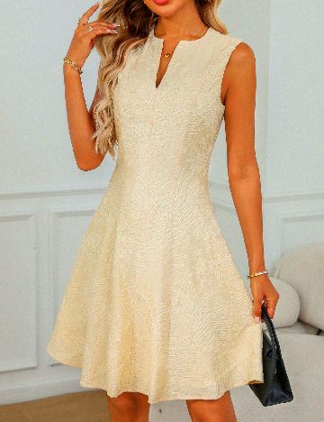 Rochie scurta Emery Rose, crem