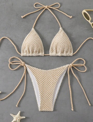 Costum de baie SHEIN, crem