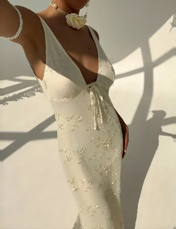 Rochie lunga SHEIN, crem