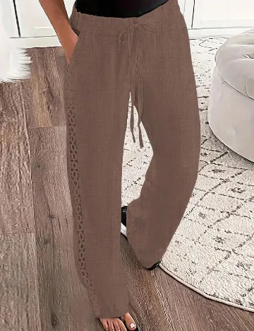 Pantaloni SHEIN CURVE, maro