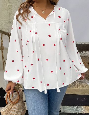 Bluza SHEIN CURVE, alb
