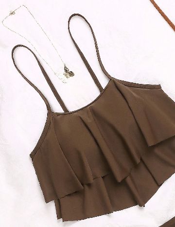 Costum de baie SHEIN, maro