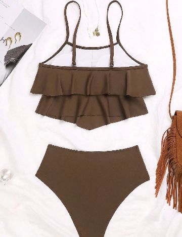 Costum de baie SHEIN, maro