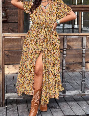 Rochie lunga SHEIN CURVE, mix culori
