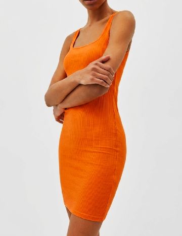 Rochie scurta Bershka, portocaliu