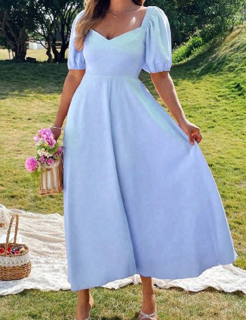Rochie lunga SHEIN CURVE, albastru