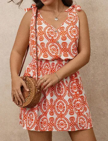 Rochie scurta SHEIN CURVE, portocaliu