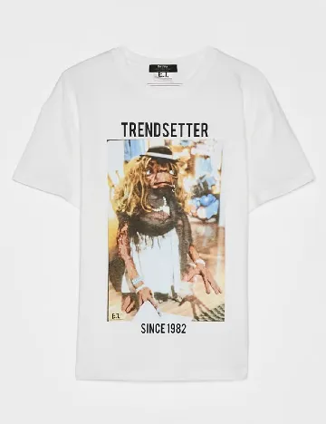 Tricou Bershka, alb