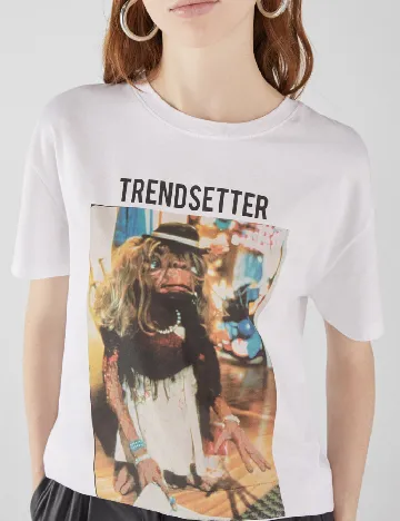 Tricou Bershka, alb