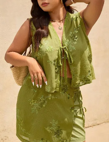 Top SHEIN CURVE, verde
