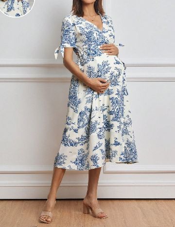 Rochie medie SHEIN Maternity, crem