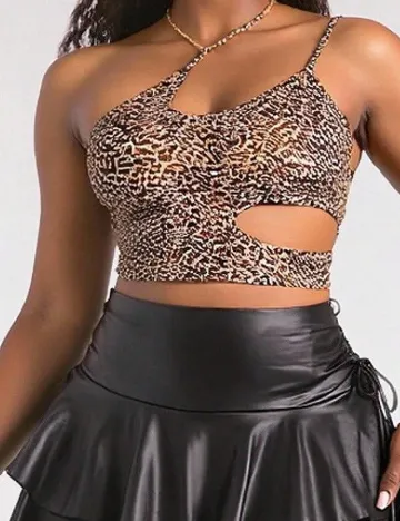 Top SHEIN CURVE, animal print