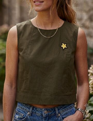 Top Zara, kaki