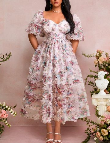 Rochie medie SHEIN CURVE, mix culori