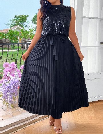 Rochie lunga SHEIN CURVE, bleumarin