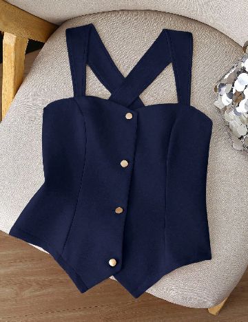 Top SHEIN CURVE, albastru