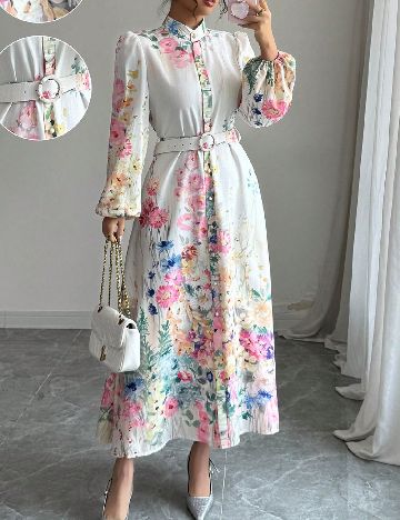 Rochie lunga SHEIN, floral print