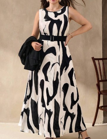 Compleu SHEIN CURVE, alb/negru