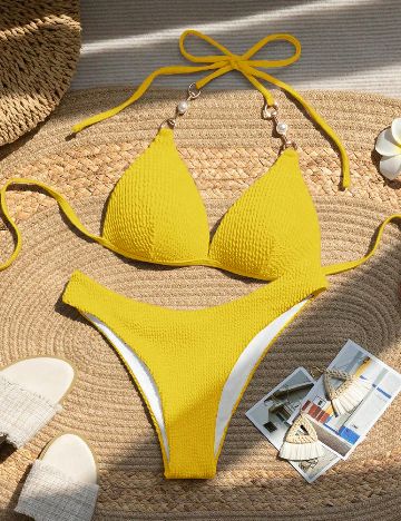 Costum de baie SHEIN, galben