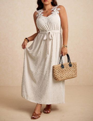 Rochie lunga SHEIN CURVE, crem