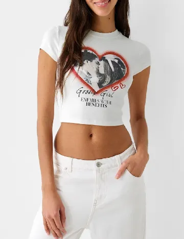 Top Bershka, alb