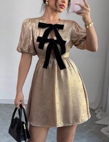 Rochie scurta SHEIN, maro deschis