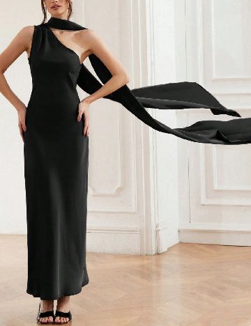 Rochie lunga Aveloria, negru