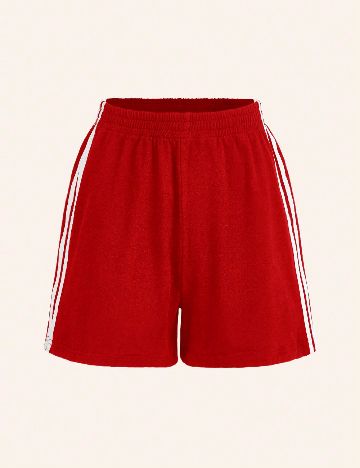 Pantaloni scurti SHEIN CURVE, rosu