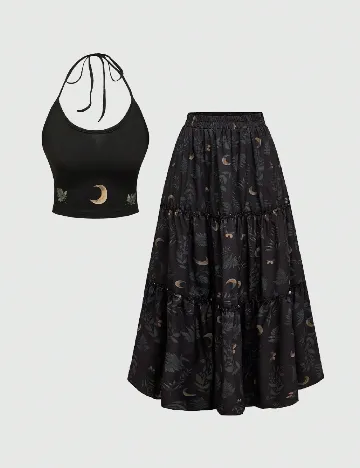 Compleu Romwe, negru