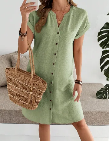 Rochie medie Emery Rose, verde