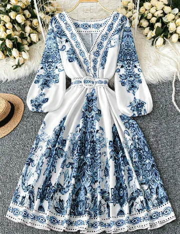 Rochie lunga SHEIN CURVE, albastru