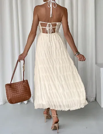 Rochie lunga SHEIN, ecru