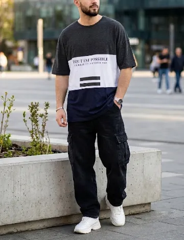 Tricou Bershka, gri