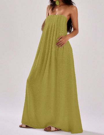 Rochie lunga Musera, verde