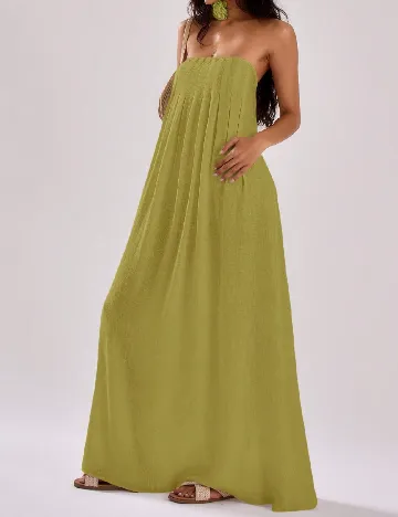 Rochie lunga Musera, verde