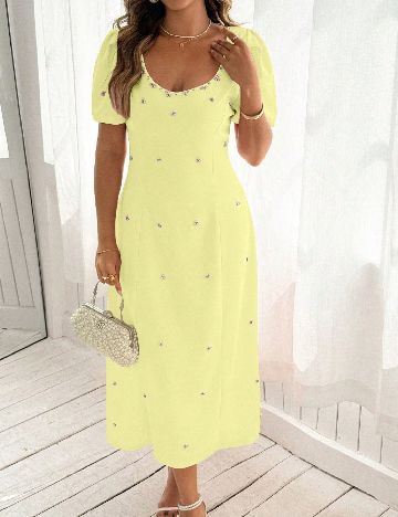 Rochie lunga SHEIN CURVE, galben