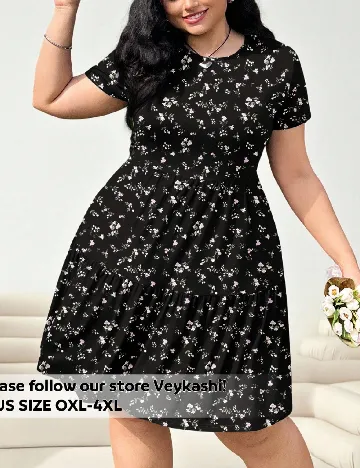 Rochie scurta SHEIN CURVE, floral
