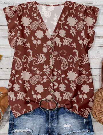 Bluza Emery Rose, maro